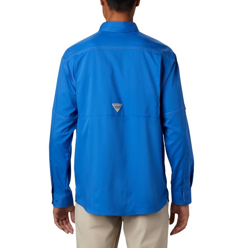 Men's Columbia PFG Low Drag Offshore Long Sleeve Shirts Blue | CA-V3A40