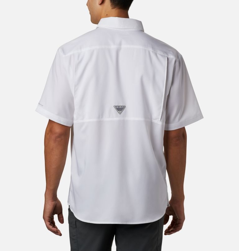 Men's Columbia PFG Low Drag Offshore Short Sleeve Shirts White | CA-D18L3