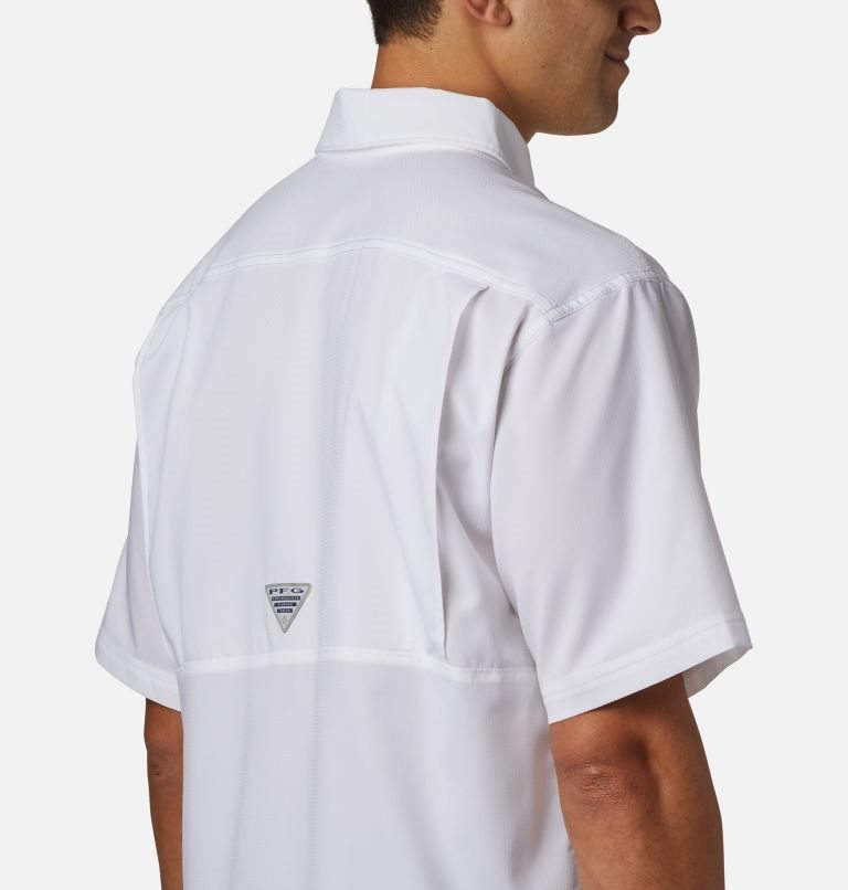 Men's Columbia PFG Low Drag Offshore Short Sleeve Shirts White | CA-D18L3