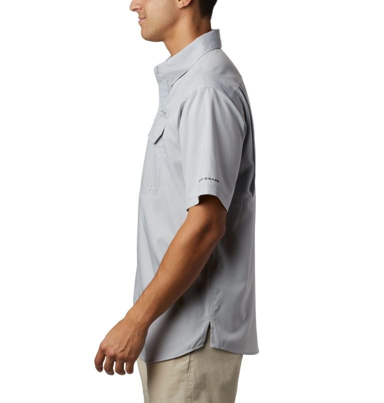Men's Columbia PFG Low Drag Offshore Short Sleeve Shirts Light Grey | CA-N01LC