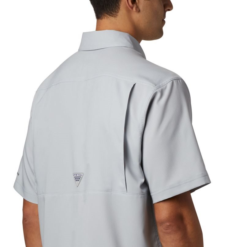 Men's Columbia PFG Low Drag Offshore Short Sleeve Shirts Light Grey | CA-N01LC