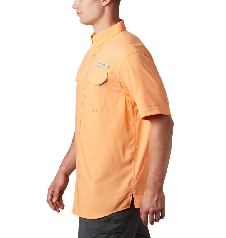 Men's Columbia PFG Low Drag Offshore Short Sleeve Shirts Orange | CA-V0L14