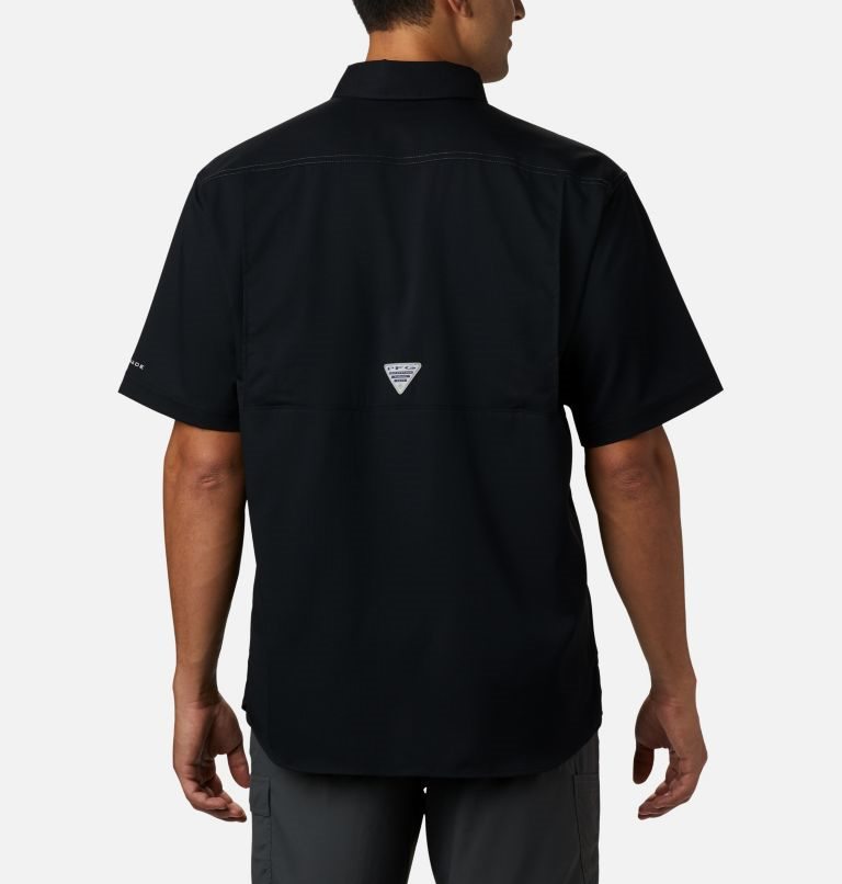 Men's Columbia PFG Low Drag Offshore Short Sleeve Shirts Black | CA-XC634