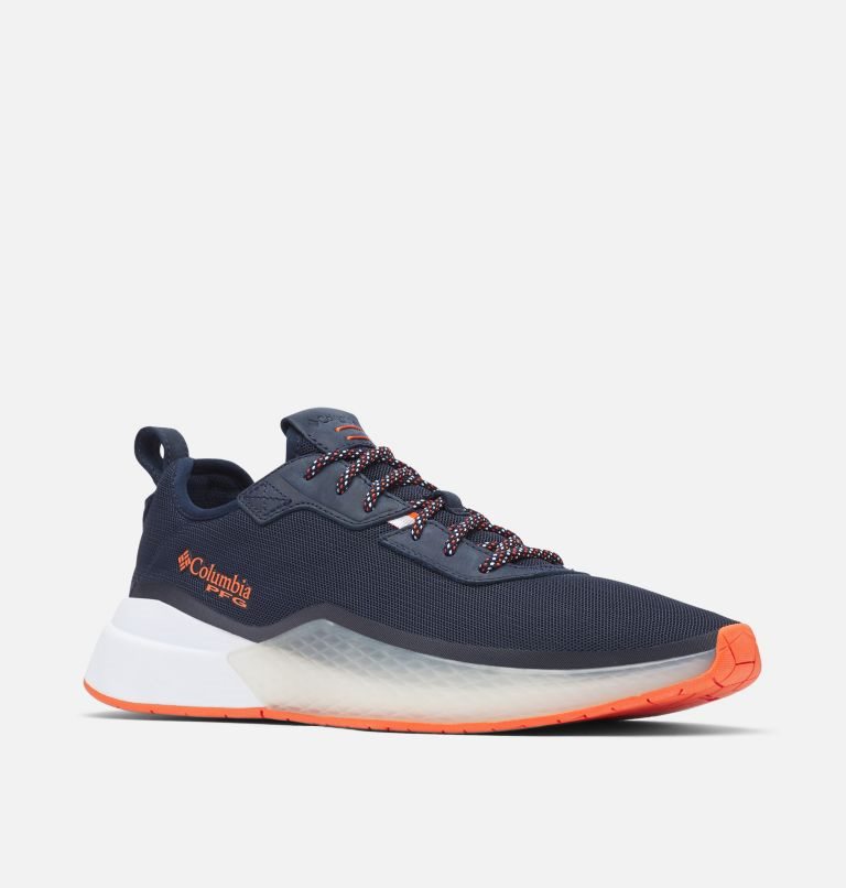 Men's Columbia PFG Low Drag Sneakers Navy | CA-GA5L4