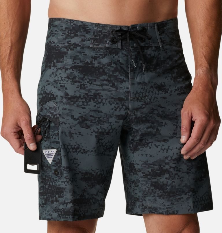 Men's Columbia PFG Offshore II Board Shorts Camo | CA-L64CA