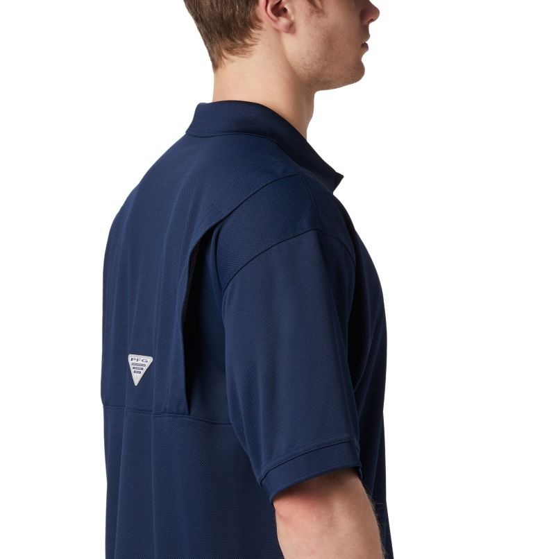 Men's Columbia PFG Perfect Cast Polo Shirts Navy | CA-C3851