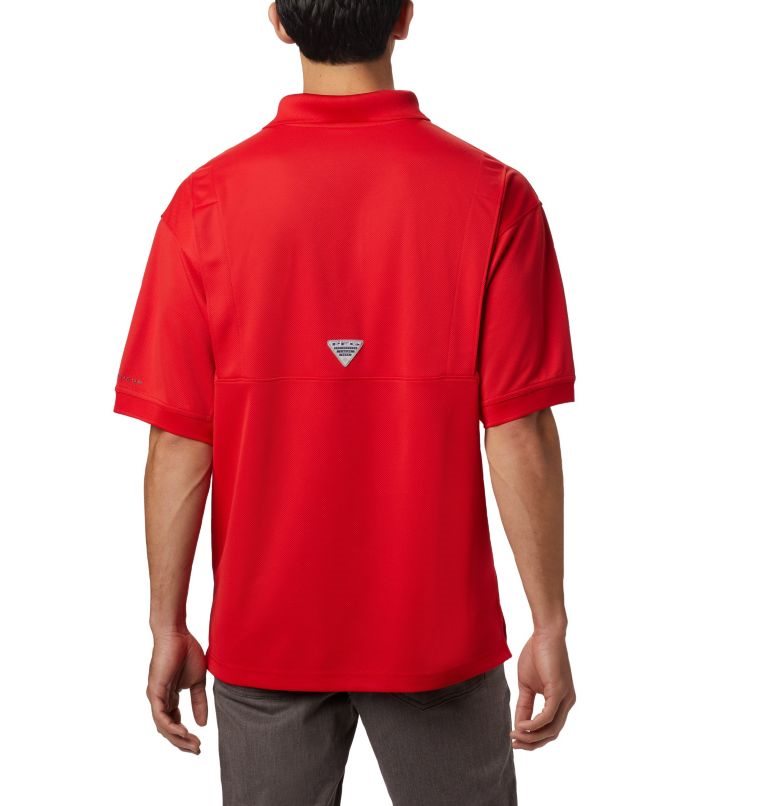 Men's Columbia PFG Perfect Cast Polo Shirts Red | CA-DL315