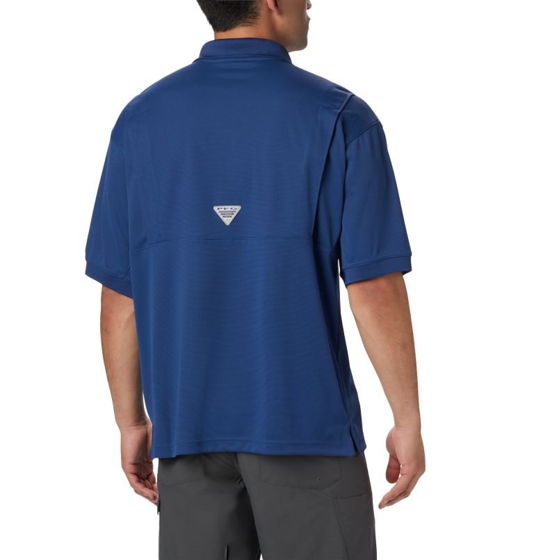 Men's Columbia PFG Perfect Cast Polo Shirts Navy | CA-O8L35