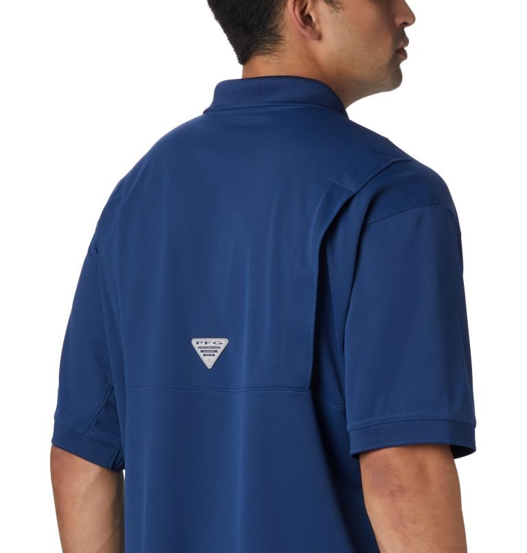 Men's Columbia PFG Perfect Cast Polo Shirts Navy | CA-O8L35