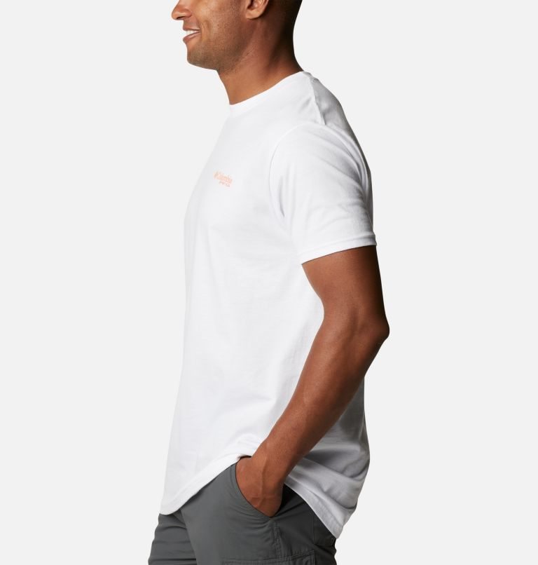 Men's Columbia PFG Reel Graphic T Shirts White | CA-V38CA