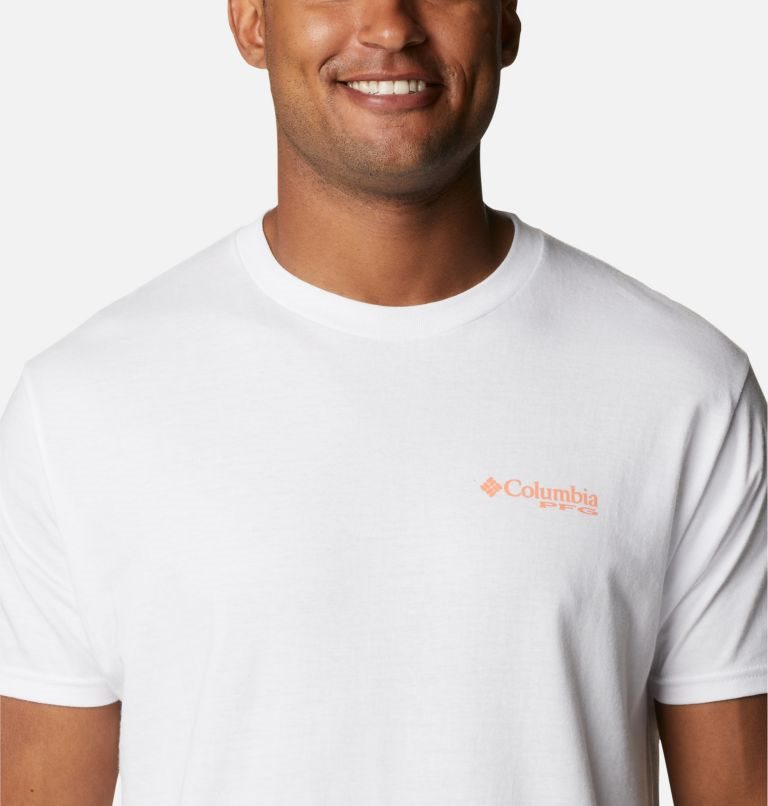 Men's Columbia PFG Reel Graphic T Shirts White | CA-V38CA