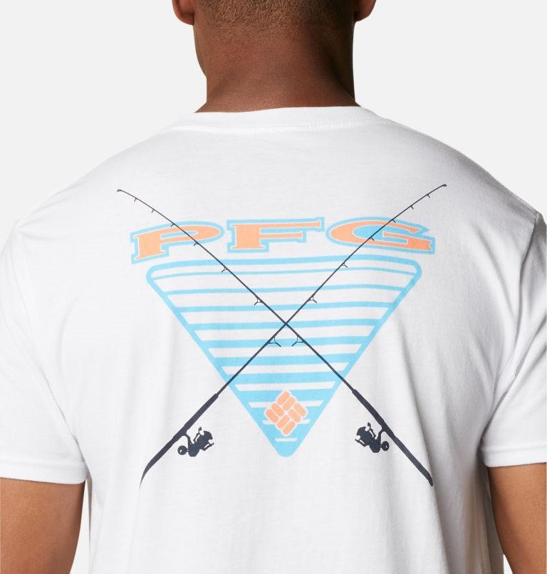 Men's Columbia PFG Reel Graphic T Shirts White | CA-V38CA