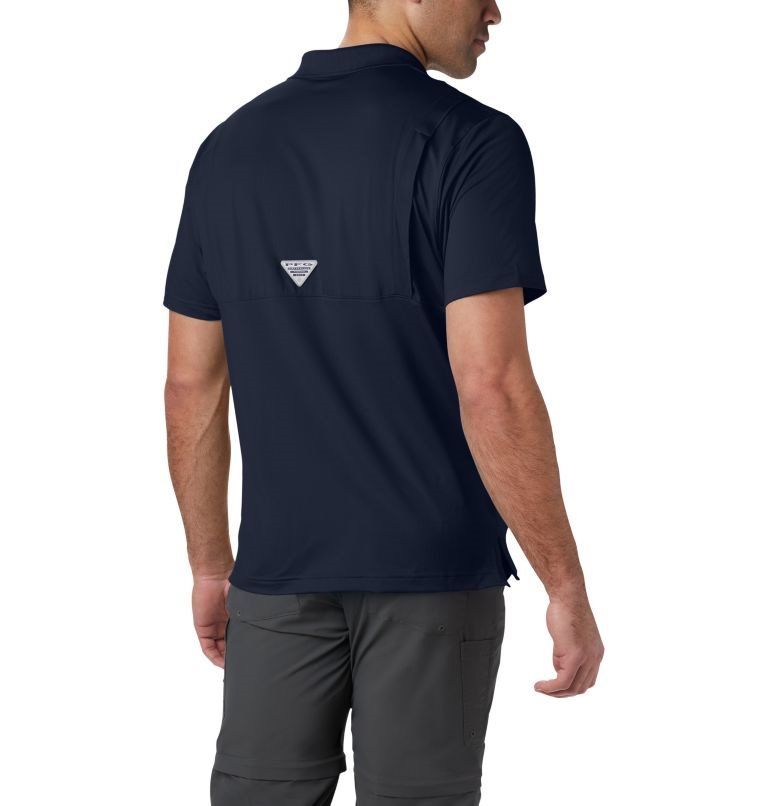 Men's Columbia PFG Skiff Cast Polo Shirts Navy | CA-GL8CA