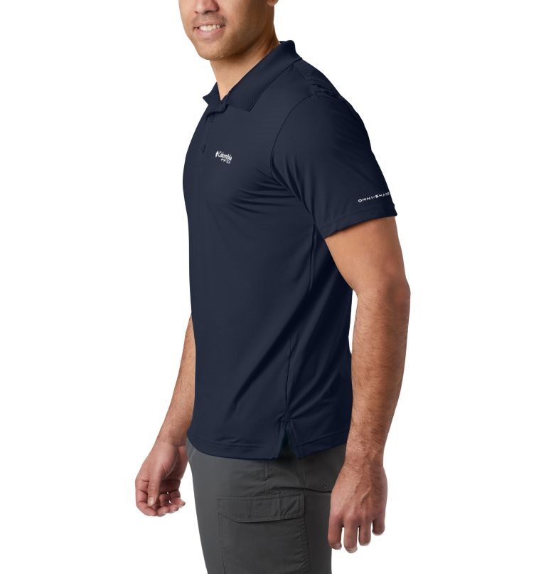 Men's Columbia PFG Skiff Cast Polo Shirts Navy | CA-GL8CA