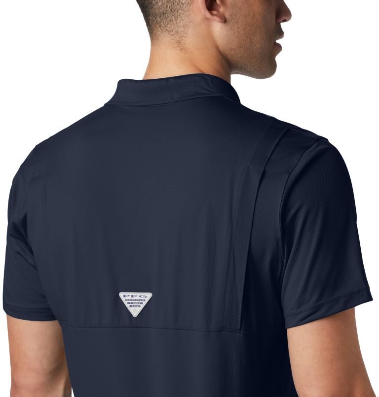 Men's Columbia PFG Skiff Cast Polo Shirts Navy | CA-GL8CA
