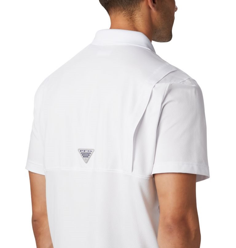 Men's Columbia PFG Skiff Cast Polo Shirts White | CA-H0LA3