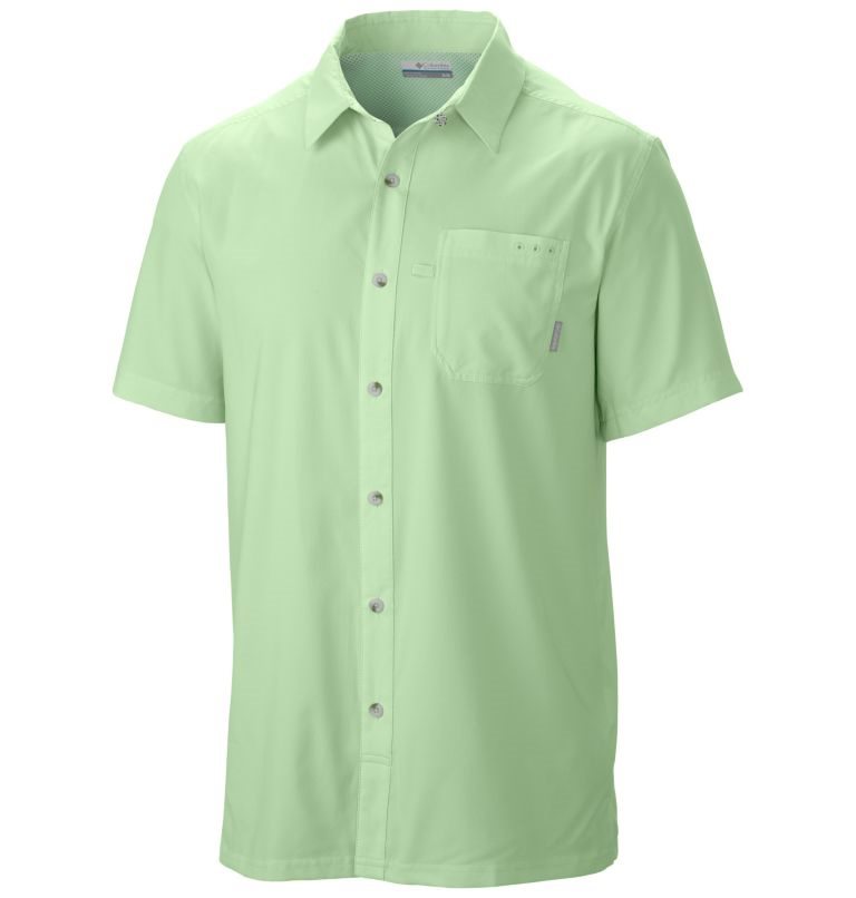 Men\'s Columbia PFG Slack Tide Camp Shirts Mint | CA-M051A