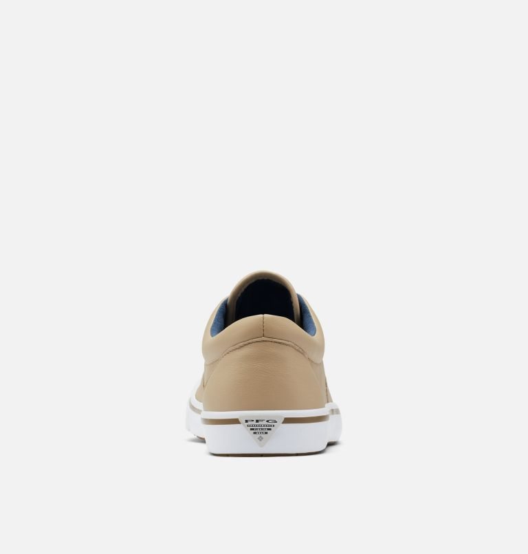 Men's Columbia PFG Slack Tide Lace Dockside Slip On Sneakers Beige | CA-D04A3
