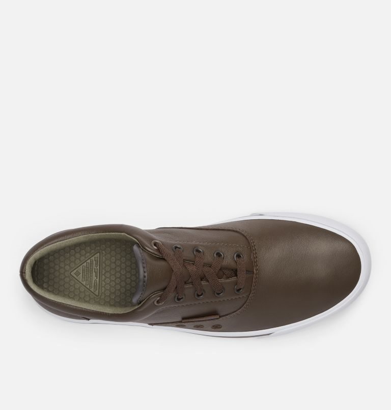 Men's Columbia PFG Slack Tide Lace Dockside Slip On Sneakers Chocolate | CA-T4513