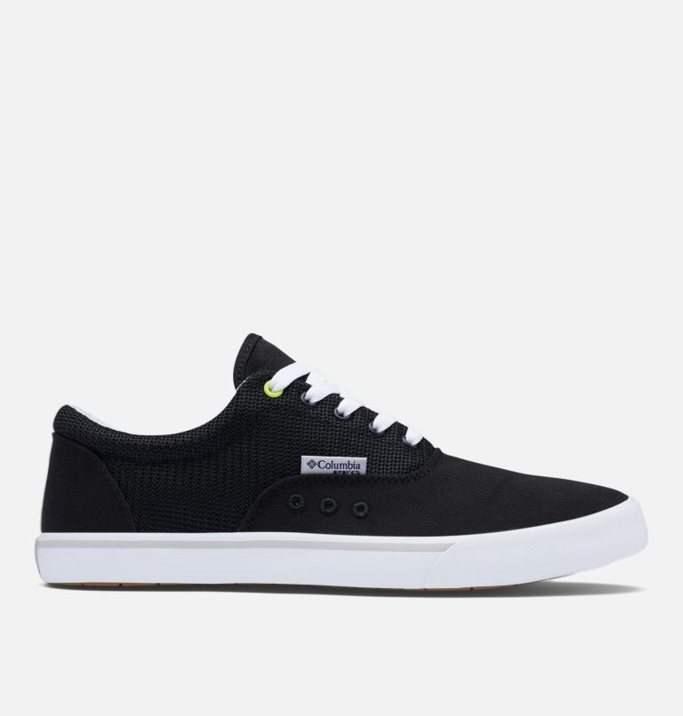 Men\'s Columbia PFG Slack Tide Lace Slip On Sneakers Black | CA-L8014