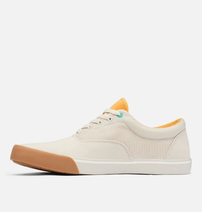 Men's Columbia PFG Slack Tide Lace Slip On Sneakers Cream | CA-RL5AC