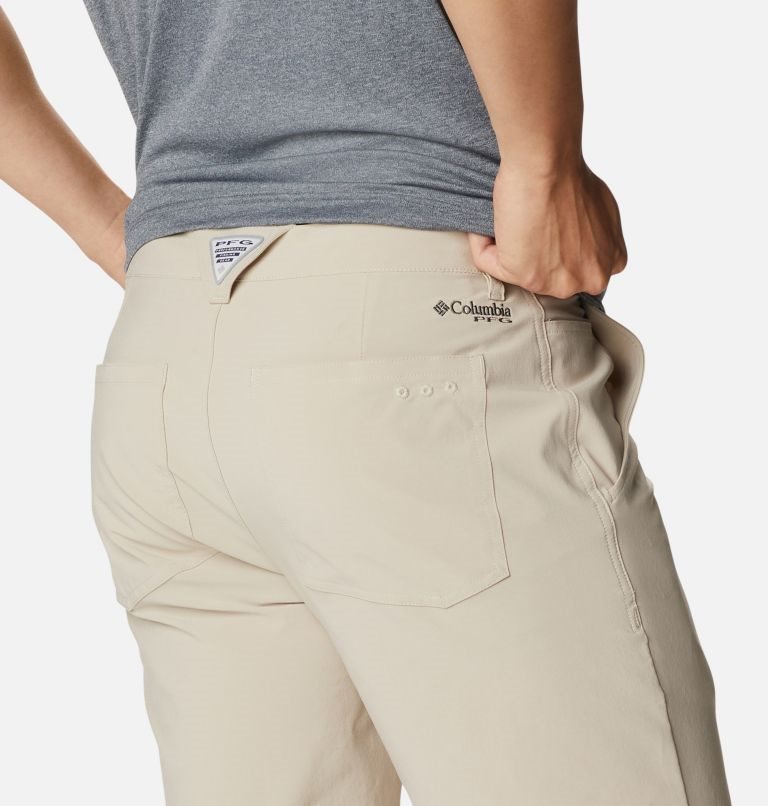 Men's Columbia PFG Slack Tide Shorts Khaki | CA-U1A5C