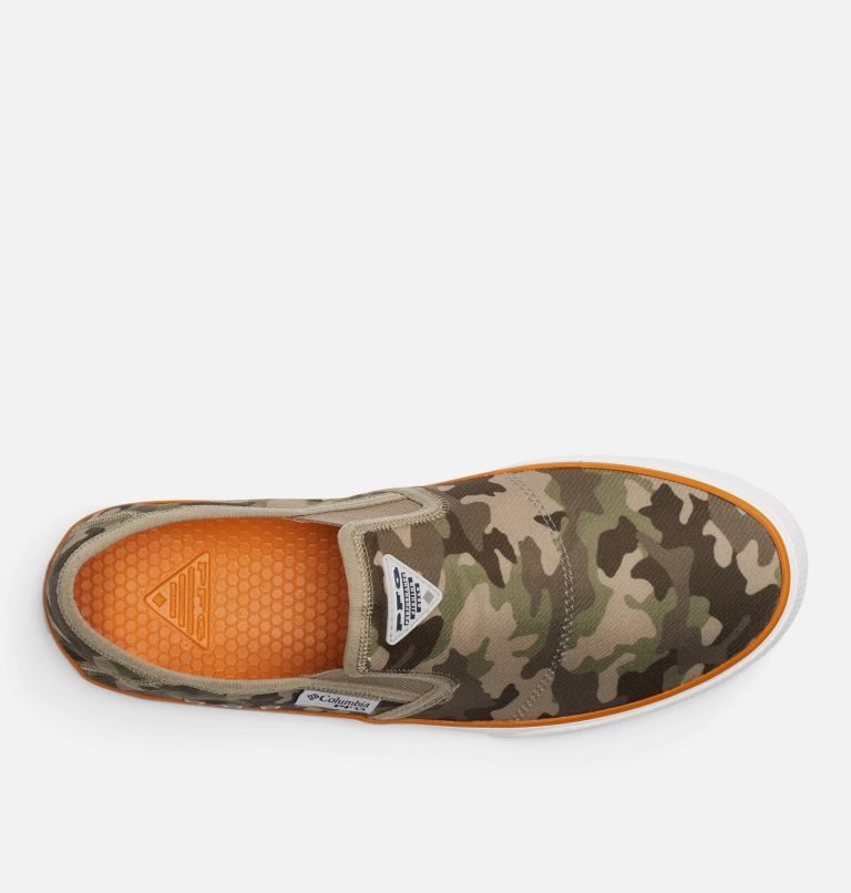 Men's Columbia PFG Slack Tide Slip On Sneakers Camo | CA-A43A5