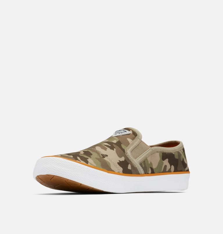 Men's Columbia PFG Slack Tide Slip On Sneakers Camo | CA-A43A5