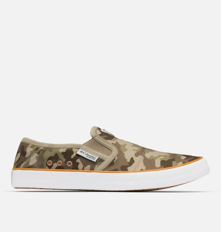 Men\'s Columbia PFG Slack Tide Slip On Sneakers Camo | CA-A43A5