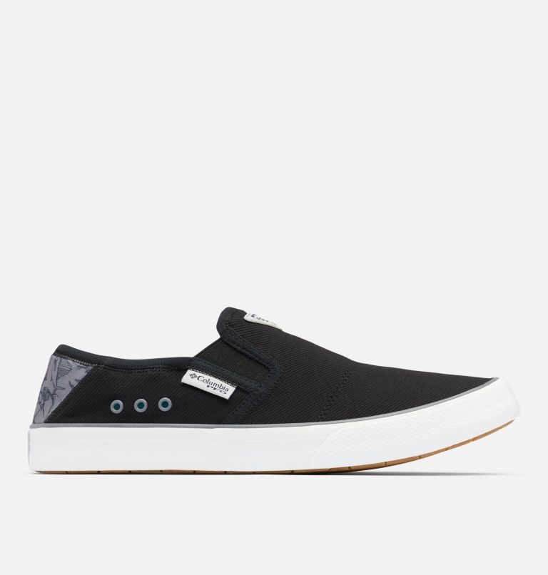 Men\'s Columbia PFG Slack Tide Slip On Sneakers Black | CA-EA1L3