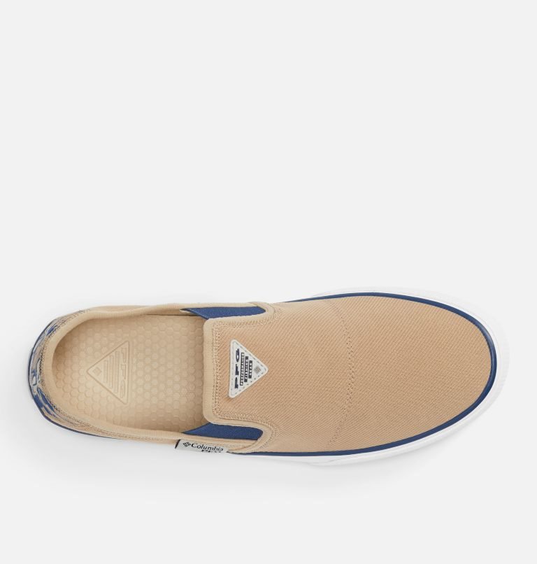 Men's Columbia PFG Slack Tide Slip On Sneakers Beige | CA-G8605