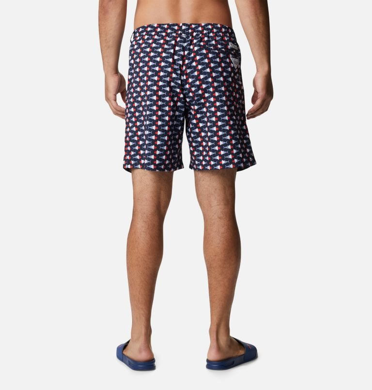 Men's Columbia PFG Super Backcast Water Shorts Navy | CA-AL0A4