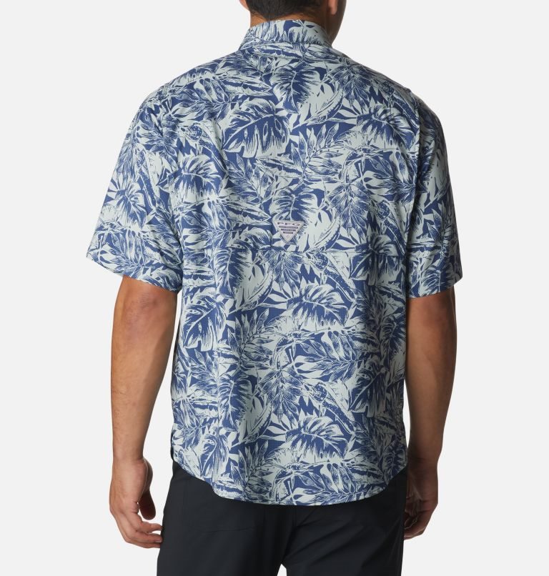 Men's Columbia PFG Super Tamiami Short Sleeve Shirts Blue | CA-H8036