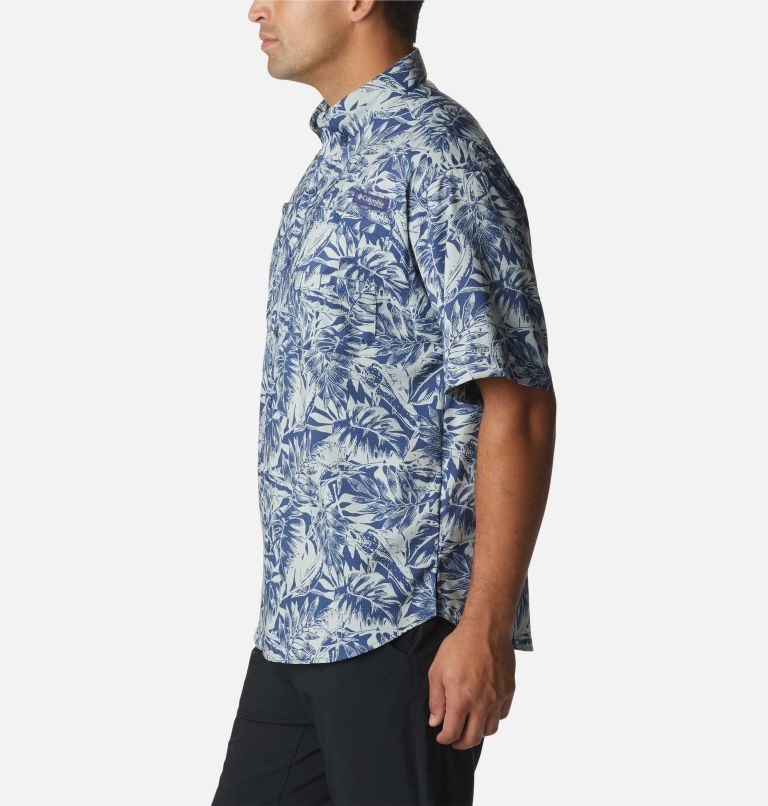 Men's Columbia PFG Super Tamiami Short Sleeve Shirts Blue | CA-H8036