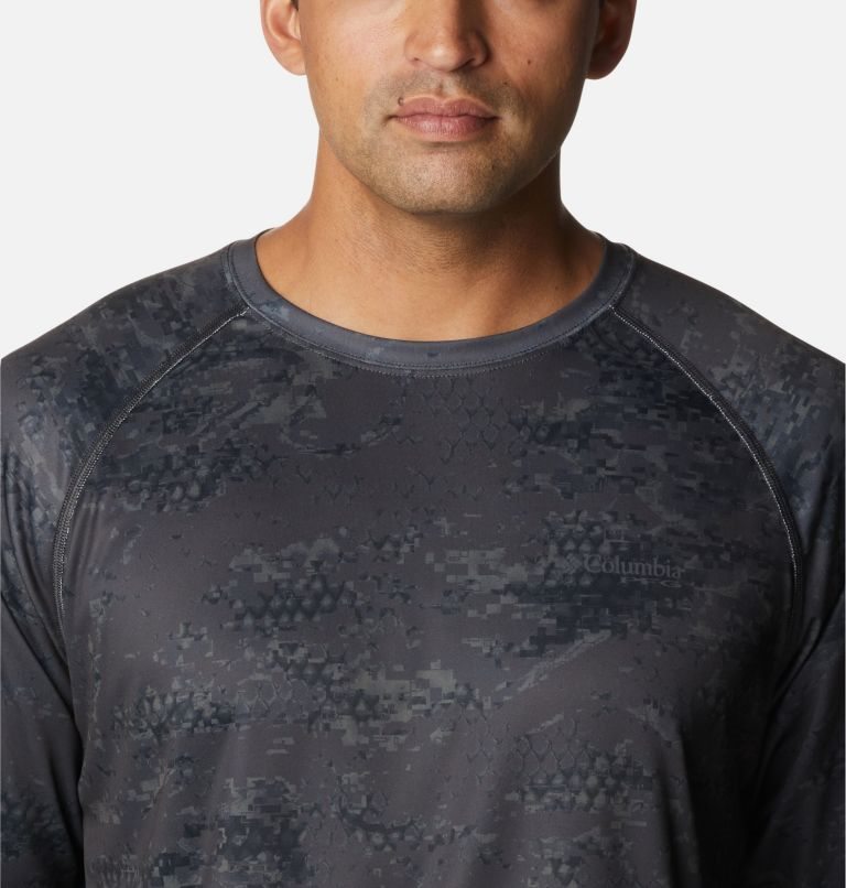Men's Columbia PFG Super Terminal Tackle Long Sleeve Sweatshirts Camo | CA-GL30C