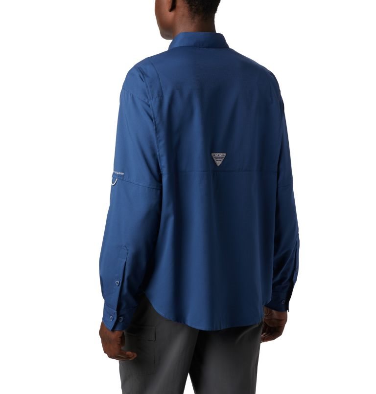 Men's Columbia PFG Tamiami II Long Sleeve Shirts Navy | CA-I3651