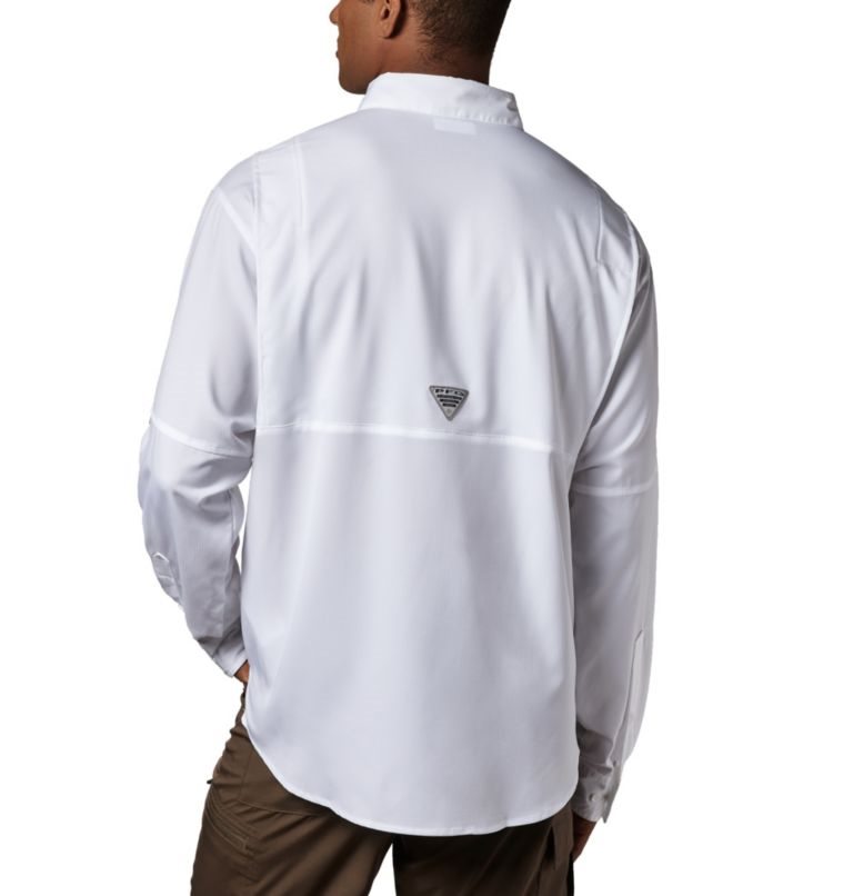 Men's Columbia PFG Tamiami II Long Sleeve Shirts White | CA-X8CA3