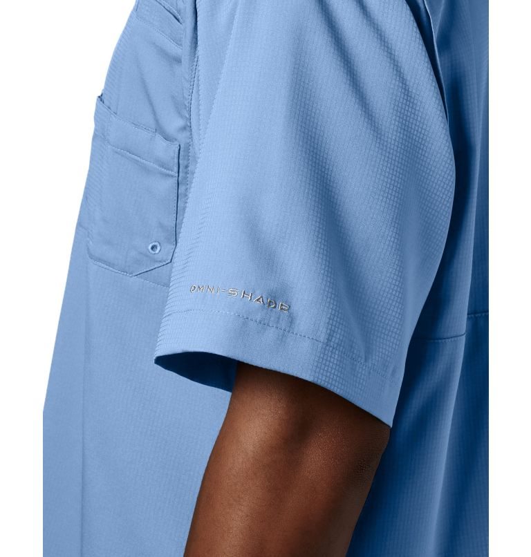 Men's Columbia PFG Tamiami II Short Sleeve Shirts Light Blue | CA-E6LC8