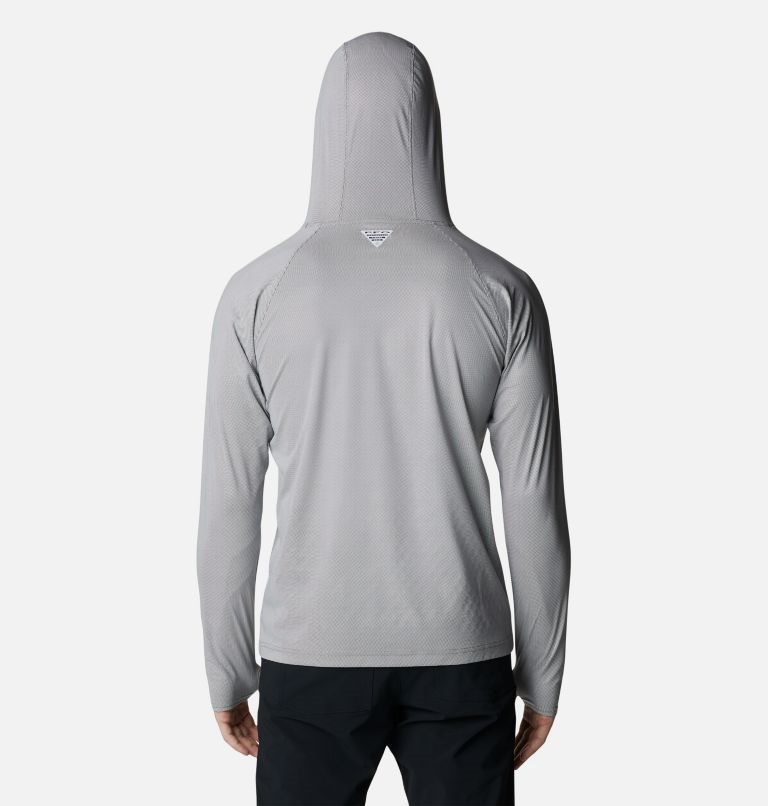 Men's Columbia PFG Terminal Deflector Ice Hoodie Light Grey | CA-Z561C