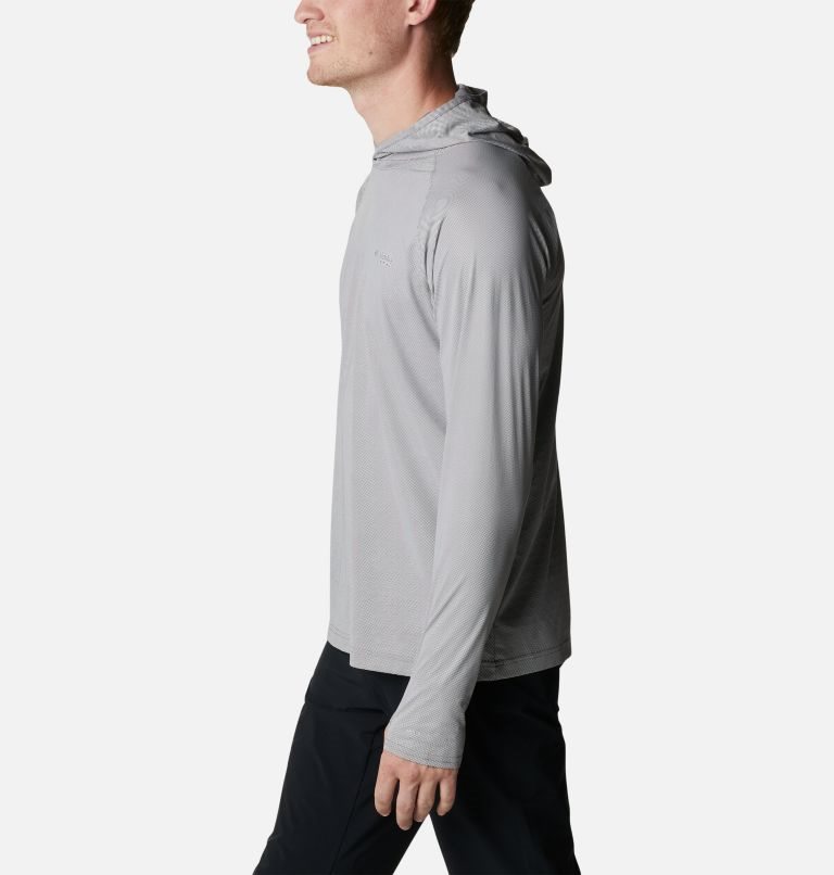 Men's Columbia PFG Terminal Deflector Ice Hoodie Light Grey | CA-Z561C