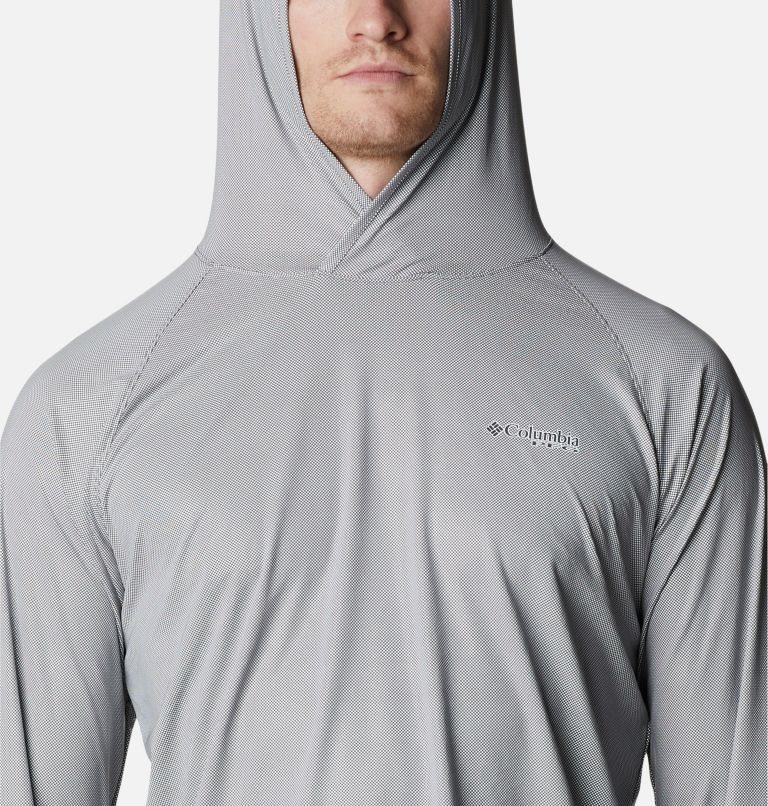 Men's Columbia PFG Terminal Deflector Ice Hoodie Light Grey | CA-Z561C