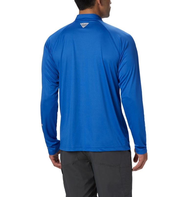 Men's Columbia PFG Terminal Tackle 1/4 Zip Sweatshirts Blue | CA-D3LCA