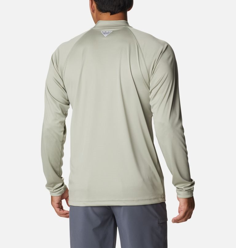 Men's Columbia PFG Terminal Tackle 1/4 Zip Sweatshirts Olive | CA-U0564