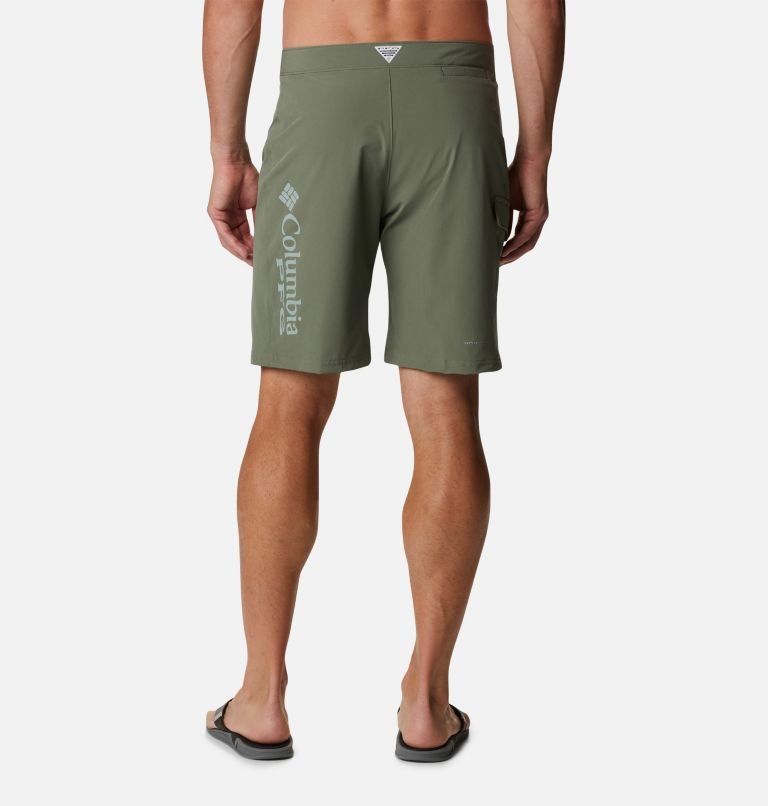 Men's Columbia PFG Terminal Tackle Board Shorts Olive | CA-F1C46
