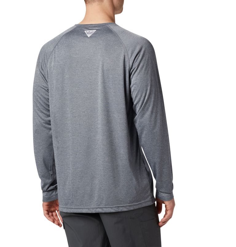 Men's Columbia PFG Terminal Tackle Heather Long Sleeve Sweatshirts Grey | CA-L30C6