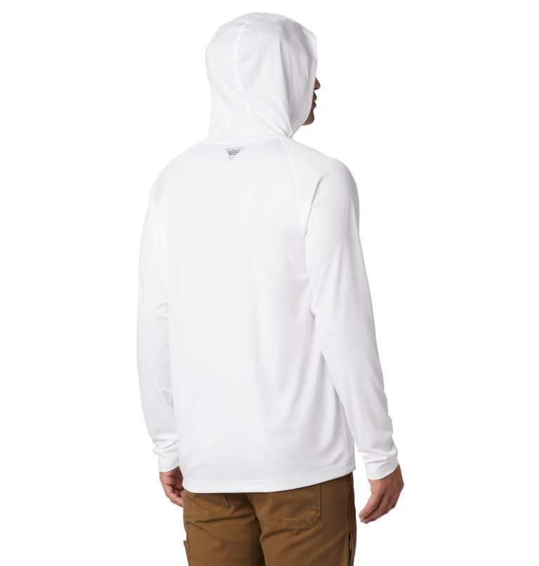 Men's Columbia PFG Terminal Tackle Hoodie White | CA-I61L4