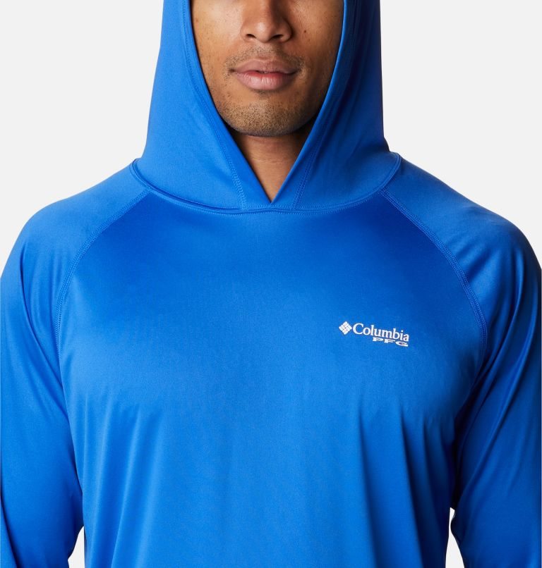 Men's Columbia PFG Terminal Tackle Hoodie Blue | CA-U01C5