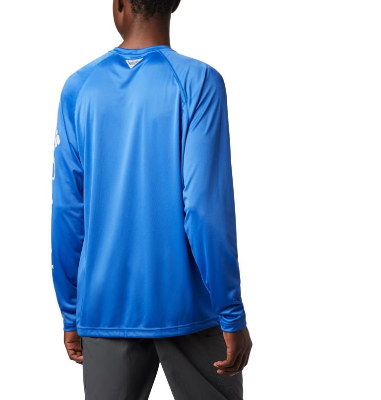 Men's Columbia PFG Terminal Tackle Long Sleeve Sweatshirts Blue | CA-G356L