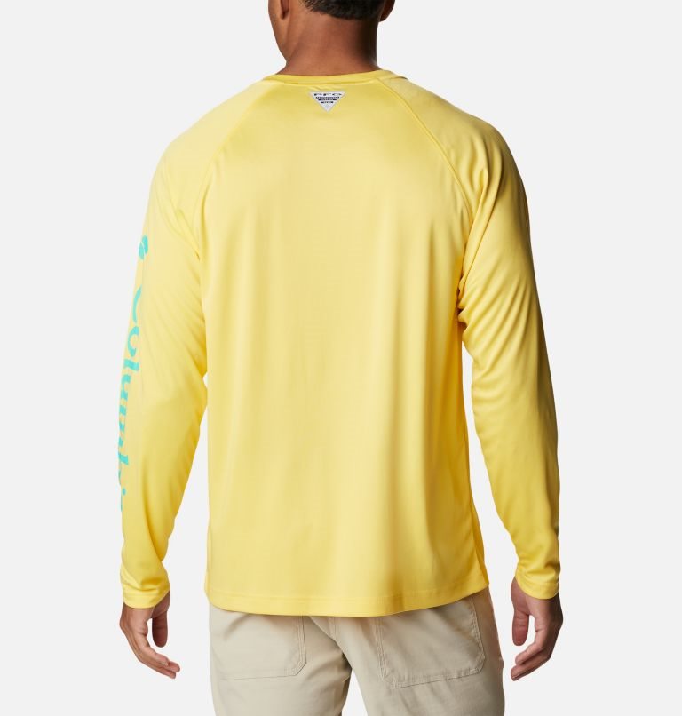Men's Columbia PFG Terminal Tackle Long Sleeve Sweatshirts Yellow | CA-I413A