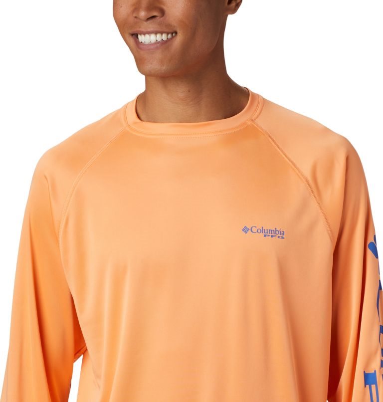 Men's Columbia PFG Terminal Tackle Long Sleeve Sweatshirts Orange | CA-JCAL0